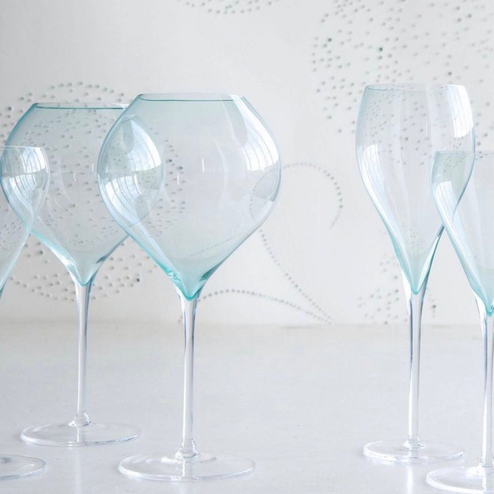 ISO Anthropologie Turquoise Balloon Wine Glasses